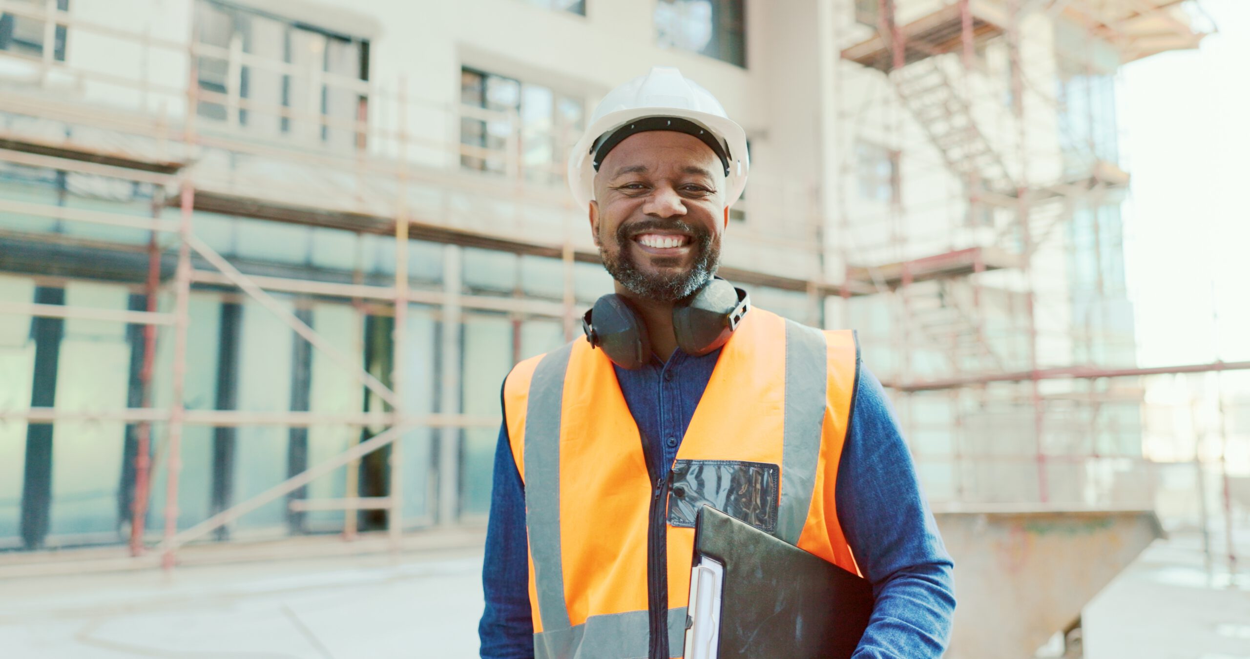 Construction,,Black,Man,And,Clipboard,,Building,And,Inspection,,Manage,Work